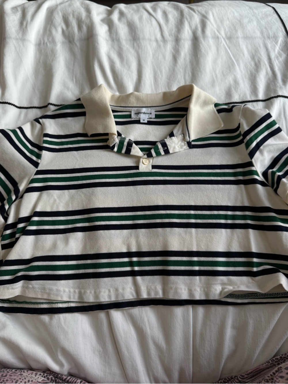 Cropped polo tee